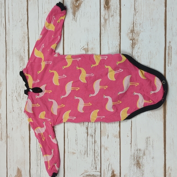 Kickee Pants Pink Black Emu Outfit Set 6-12M - Picture 7 of 11